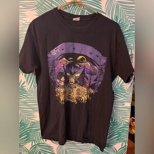 Graphic t shirt Luigi super Mario brothers w/ Gengar & ghost sz M 1 up